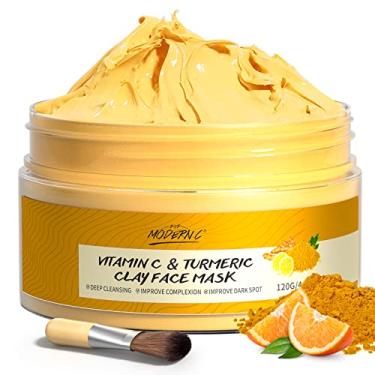 Imagem de POP MODERN.C Turmeric Vitamin C Clay Mask Deep Cleansing Face Mask Skin Care Improve Blackheads Acne Dark Spots and Even out skin tone Facial Mask Control Oil and Refining Pores