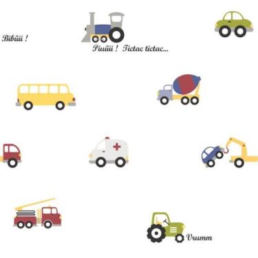 Imagem de Papel de Parede Vinil Autocolante Baby Carrinhos 2,70m - Inove Papéis 