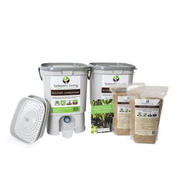 Imagem de Kit de compostação para iniciantes Bokashi (inclui 2 caixas Bokashi, farelo Bokashi de 2 kg e instruções completas)