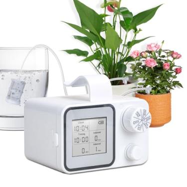 Imagem de Regador automático de plantas interno, sistema de irrigação de 20 vasos de plantas, dispositivos de irrigação de plantas, temporizador de água para mangueira de jardim, aspersor LCD, kit de