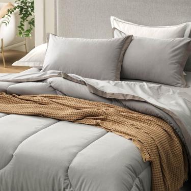 Imagem de Jogo De Cama Queen Karsten 180 Fios Percal 100% Algodão Duo Branco-castor