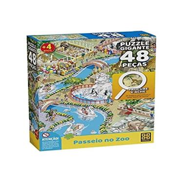 Imagem de Grow Quebra Cabeça 48 Peças Gigante Passeio no Zoo, Multicor