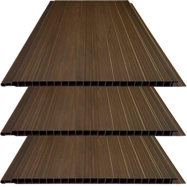 Imagem de Kit 15 Caixas Com 90 M² Forro De Pvc Plus 8mm X 20cm X 3,00m Bariri Mogno