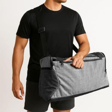 Imagem de Bolsa Academia Treino Passeio Praia Mala de Viagem Grande Cinza 39 litros 