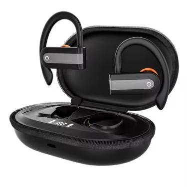 Imagem de Fone de Ouvido Bluetooth Esportivo 5.4 com Gancho Som HD, Bateria Duradoura, Resistente à Suor IPX5, Cancelamento de Ruído, Microfone, LED Display e Conexão Sem Fio Estável para Corrida e Academia
