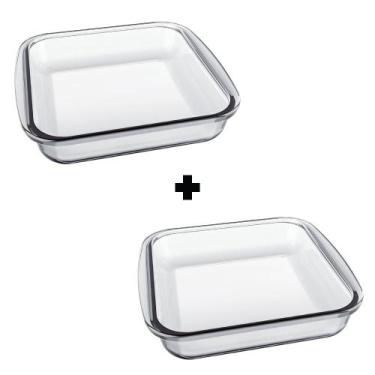 Imagem de Conjunto 2 assadeiras quadradas 1,1l Marinex