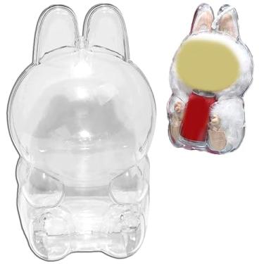 Imagem de Doemoil Capa protetora para LABUBU Cola Have a Seat, caixa de exibição de acrílico transparente, capa rígida, acessórios com alça de silicone para The Monsters LABUBU Cola Series Surprise Shake