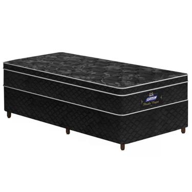 Imagem de Conjunto Box Colchão+base Pérola Negra Molas Ensacadas Gazin 88x188x71
