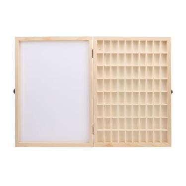 Imagem de Sanpyl Recipiente de filme para 80 rolos de filmes de 35 mm, 445x315x45MM, caixa de madeira para exibição de para classificar e proteger (80 slots)