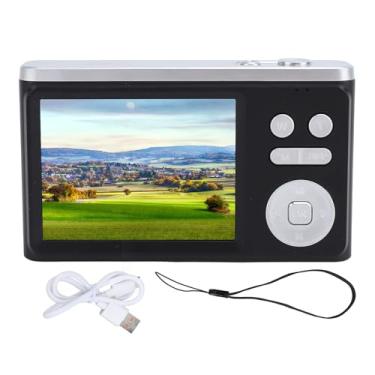 Imagem de Câmera de vídeo Digital Câmera de 12MP HD Câmera de DV com foco automático de 2,8 polegadas TFT Multi Filters Frames para vlogging viagens sociais viajantes (Preto)