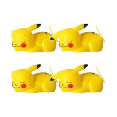 Imagem de Pikachu LED Night Light Cute Anime Soft Quarto Decoração De Mesa De Ca