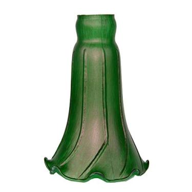 Imagem de MIXDOM Abajur De Vidro Soprado Com Flor Lírio Mixdom, Estilo Tiffany, Tulipa Reposição Para Luminárias Mesa E Piso - Diâmetro Interno Abertura 1,06" Por Externo 1,57"