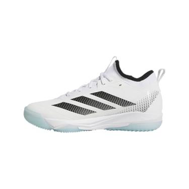Imagem de adidas Tênis feminino de softbol Adizero Instinct 2.0 Turf Trainer, Branco/Preto/Preto, 34