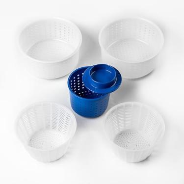 Imagem de Moldes de queijo para fabricação de queijo macio suprimentos de fabricação de queijos Molde de queijo de leite para queso Queijo macio Queijo de cabra Cestas de fabricação de queijo de coalho Azul