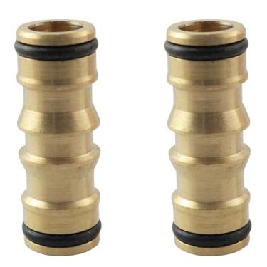 Imagem de LQ Industrial 2 peças conectores de reparo de mangueira de jardim de metal de 1/2 polegada para extensão de conversão de tubulação de água para irrigação hortícola, máquina de lavar e regar na varanda