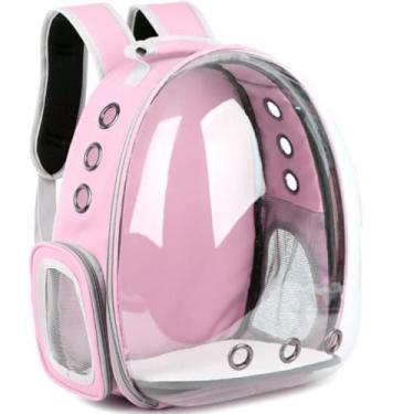 Imagem de Mochila Transporte Pet Gato Cachorro Ventilada Visão Panorâmica Bolsa Astronauta Passeio Viagem Portátil (Rosa)