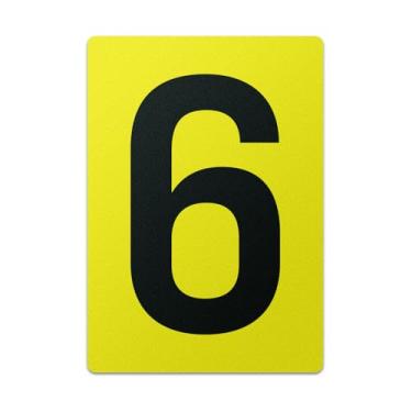 Imagem de 101SIGNCITY Adesivo de piso número 6 (18 x 25 cm, 2 pacotes) – Vinil antiderrapante durável | Resistente a UV e água | Descolar e colar | Sem resíduos | Armazém, equipamentos, parede, adesivos de