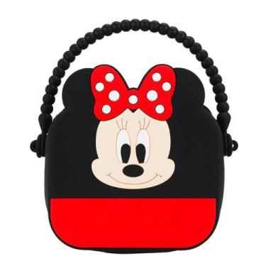Imagem de Mini Bolsa De Mão Minnie Infantil Silicone 13x13cm - Disney