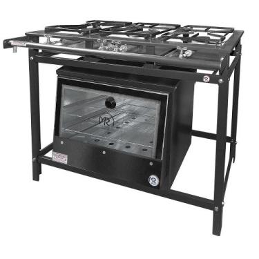 Imagem de Fogão Industrial 3 Bocas 2 Simples a Gás Baixa Pressão MR Fogões com F