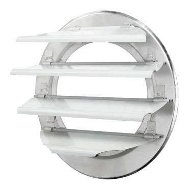 Imagem de PATIKIL Tampa de ventilação de alumínio de 20 cm, veneziana do exaustor do obturador, ventilação com louvered, grade redonda automática por gravidade, tampa de ventilação de fechamento automático para