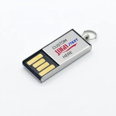 Imagem de Pen drive USB personalizado, pacote com 50 mini pen drive de metal personalizado USB 2.0 pen drive, ideal para negócios, educação, corporações, fotografia e estúdios de música (256 MB, sem caixa)