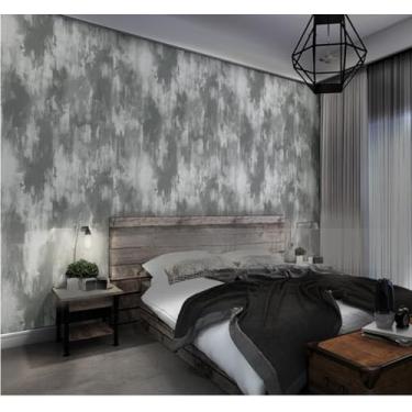 Imagem de Papel de parede retrô industrial cinza cor cimento loja quarto hotel não tecido papel de parede não autoadesivo cor clara