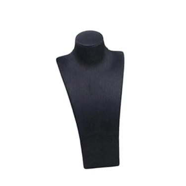 Imagem de simhoa Suporte para exibição de busto de colar, suporte para manequim de colar, decoração elegante, presente para loja de venda para mulheres, organizador de, Preto, 14cmx7cmx27cm