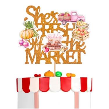 Imagem de Decorações de festa do mercado de fazendeiros decoração de mercado de fazendeiros para festa fazenda jardim decoração de aniversário tema frutas vegetais suprimentos de chá de bebê cultivados