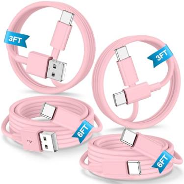 Imagem de Cabo de carregamento Carplay USB C para iPhone 16 15 Pro Max, pacote com 4 [3/3/6/6FT] 60W USB C para cabo USB C e cabo USB A para USBC de carregamento rápido tipo C para iPhone 16/15 P ro Max Plus