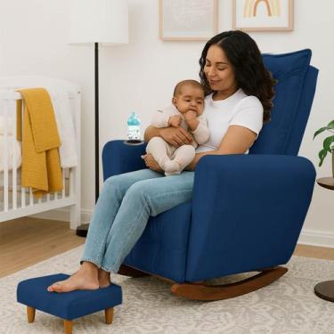 Imagem de Poltrona Cadeira de Amamentação Balanço e Puff Ternura - B Home Decor,