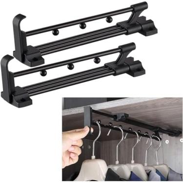 Imagem de 2-pack Heavy Duty Retrátil Armário Pull Out Rod, Organizador De Guarda-roupa De Guarda-roupa, Cabide De Guarda-roupa De Montagem Superior, Suporte De Organizador De Ro, Multi-colored, 30CM
