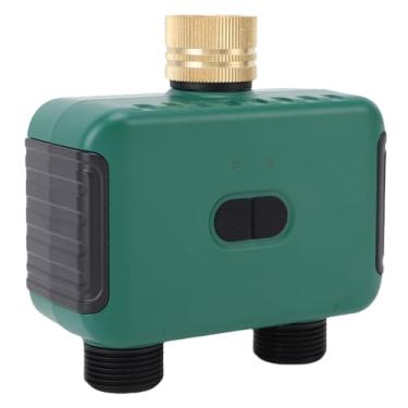 Imagem de Asixxsix Temporizador de irrigação, temporizador de mangueira de zona dupla, temporizador de aspersor à prova d'água e de poeira, controlador de sistemas de irrigação automático,G3/4