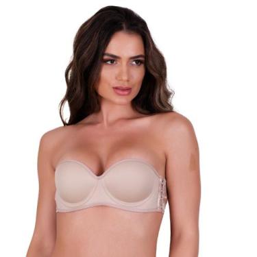 Imagem de Sutiã com Bojo sem Alça Frente Única Costa Nua - NAKA MODAS, G, Bege