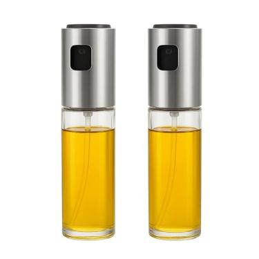 Imagem de Kit 2 Sprays Borrifador Azeite Vinagre Óleo | Pulverizador Culinário Multiuso 100ml | Galheteiro Reutilizável Design Elegante Premium