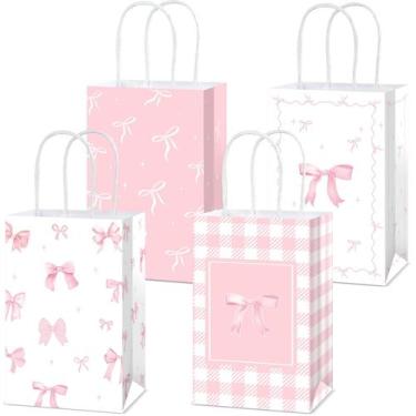 Imagem de Bolsas de lembrancinhas Justforjoyful Coquette Pink Bow 24 unidades