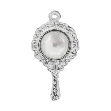 Imagem de Pingente Espelho Abebê Iemanjá Prata Proteção Espiritual