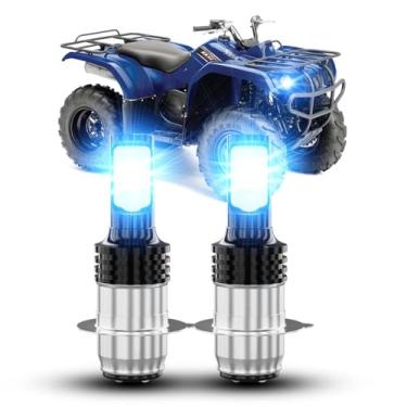 Imagem de TJJTGBR Para Yamaha Bruin 250 350 2005-2006 H6 Xenon HID Hyper LED Lâmpadas de Nevoeiro, P15D H6M Lâmpadas LED Lâmpadas de Motocicleta 8000K Azul Gelo, 2 peças