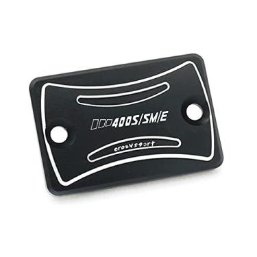 Imagem de Tampa do reservatório de freio dianteiro 2020 para SUZUKI DRZ 400S 400SM 400E 2010-2019 Peças acessórios de motocicleta fluido tampa de óleo logotipo direito vermelho preto dourado (preto)