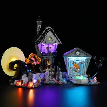 Imagem de GEAMENT LED Light Kit Compatible with Lego Disney Tim Burton's The Nightmare Before Christmas Building Blocks Model - Lighting Set for 21351 (Model Set Not Included)