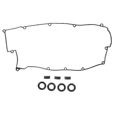 Imagem de Edinstry 1 conjunto de kit de vedação de tampa de válvula para Hyundai Elantra Tiburon Tucson/Kia Spectra Sportage, serve para 2003–2012, substitui 2244123000 – Vedação de borracha preta