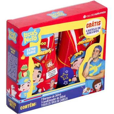 Imagem de Cia Da Natureza - Kit Luccas Neto Sh+Cond 260Ml Todos Tipos Gts Adesivo