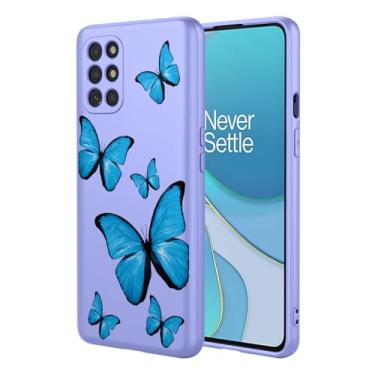 Imagem de KOARWVC Capa de telefone para Oneplus 9R/OnePlus 8T, KB2007 LE2101 design bonito padrão de borboleta fina protetora macia TPU bumper capa de telefone para Oneplus 8T Plus borboleta roxa