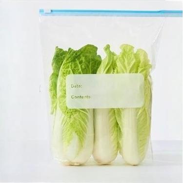 Imagem de Kit 20 Sacos Herméticos Para Armazenar Alimentos Reutilizável Congelador Zip Lock(G com 10pçs(32X25CM))