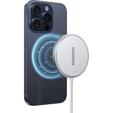 Imagem de Carregador 15W Rápido Sem Fio Magnético Indução Usb Tipo C