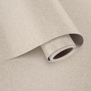 Imagem de VaryPaper Papel de contato de granito bege fosco de 39,9 cm x 199,9 cm para bancadas à prova d'água Papel de parede de vinil de mármore para mesa de cozinha, mesa, papel de parede de mármore