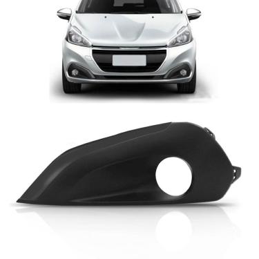 Imagem de Grade Moldura C/Furo Milha Peugeot 208 2017 A 2018 Friso Pto