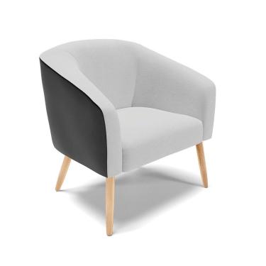 Imagem de Cadeira Sala De Jantar Pé Palito Natural Stella Pto/linho D03 - D'rossi Cor Cinza