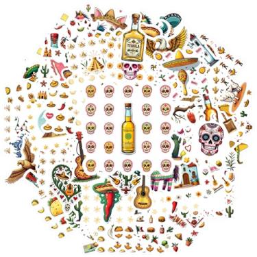 Imagem de 150 peças Cultura do México Arte Folclórica Fiesta Tradições Cacto Águia Sombrero Guitarra Piñata Maracas Taco Capsicum para Telefone DIY Guitarra Laptop Notebook Mala Laptop Bagagem Scrapbook Adesivo