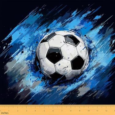 Imagem de Feelyou Tecido impermeável de futebol americano para uso ao ar livre, tecido grafite azul de 3 jardas da The Yard para crianças, adultos, meninos, meninas, jogo de bola, estofado, tecido para