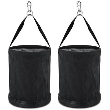 Imagem de SilTriangle Pacote com 2 balde utilitário de lona para ferramentas de 38 x 30 cm, organ...